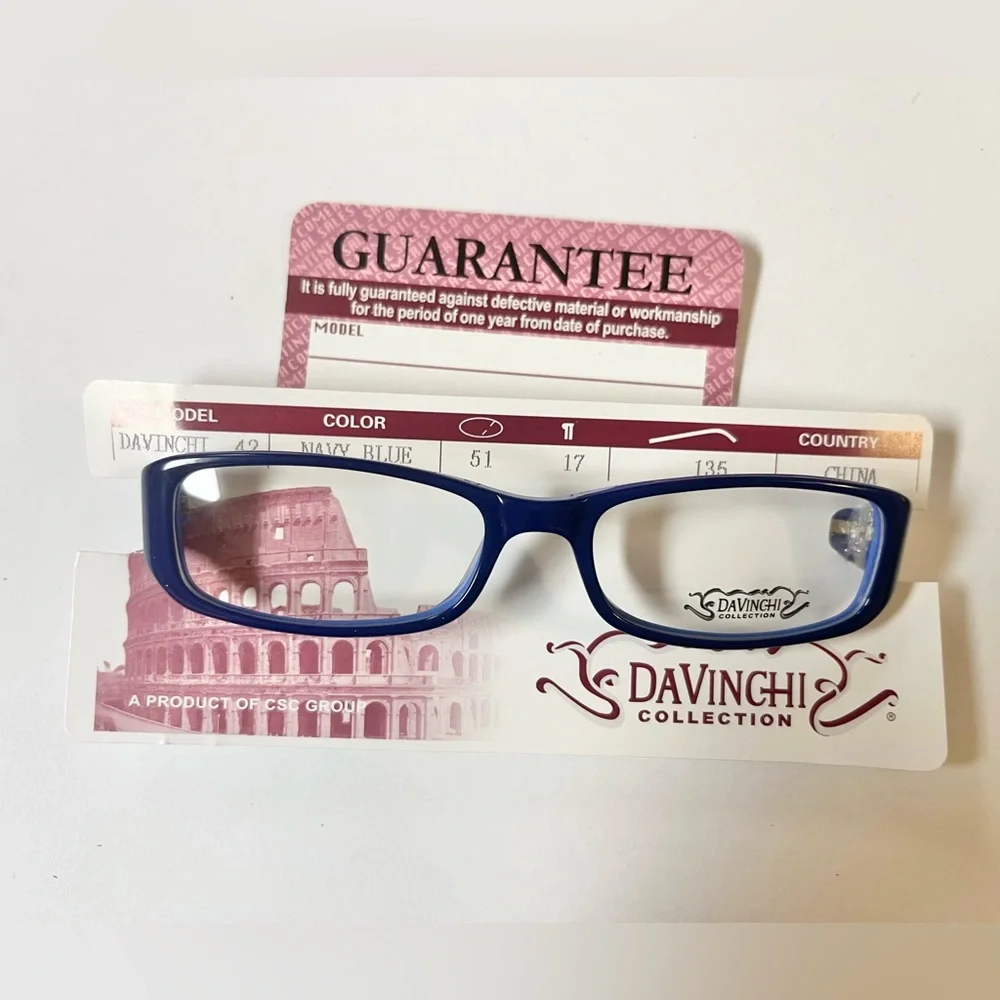 DaVinci Navy sparkle side Blue Eyewear frames - no prescription